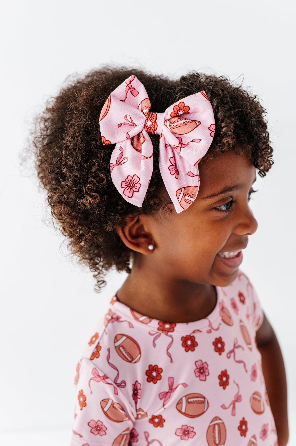 Friday Night Florals Mini Clip Bow