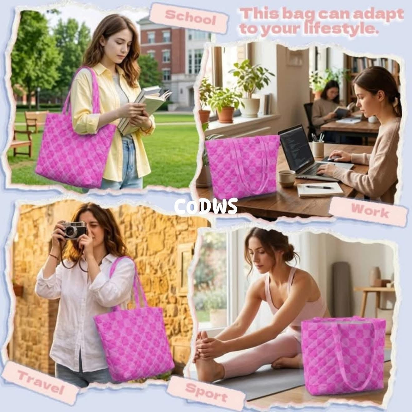 Custom Quilted Tote Bag