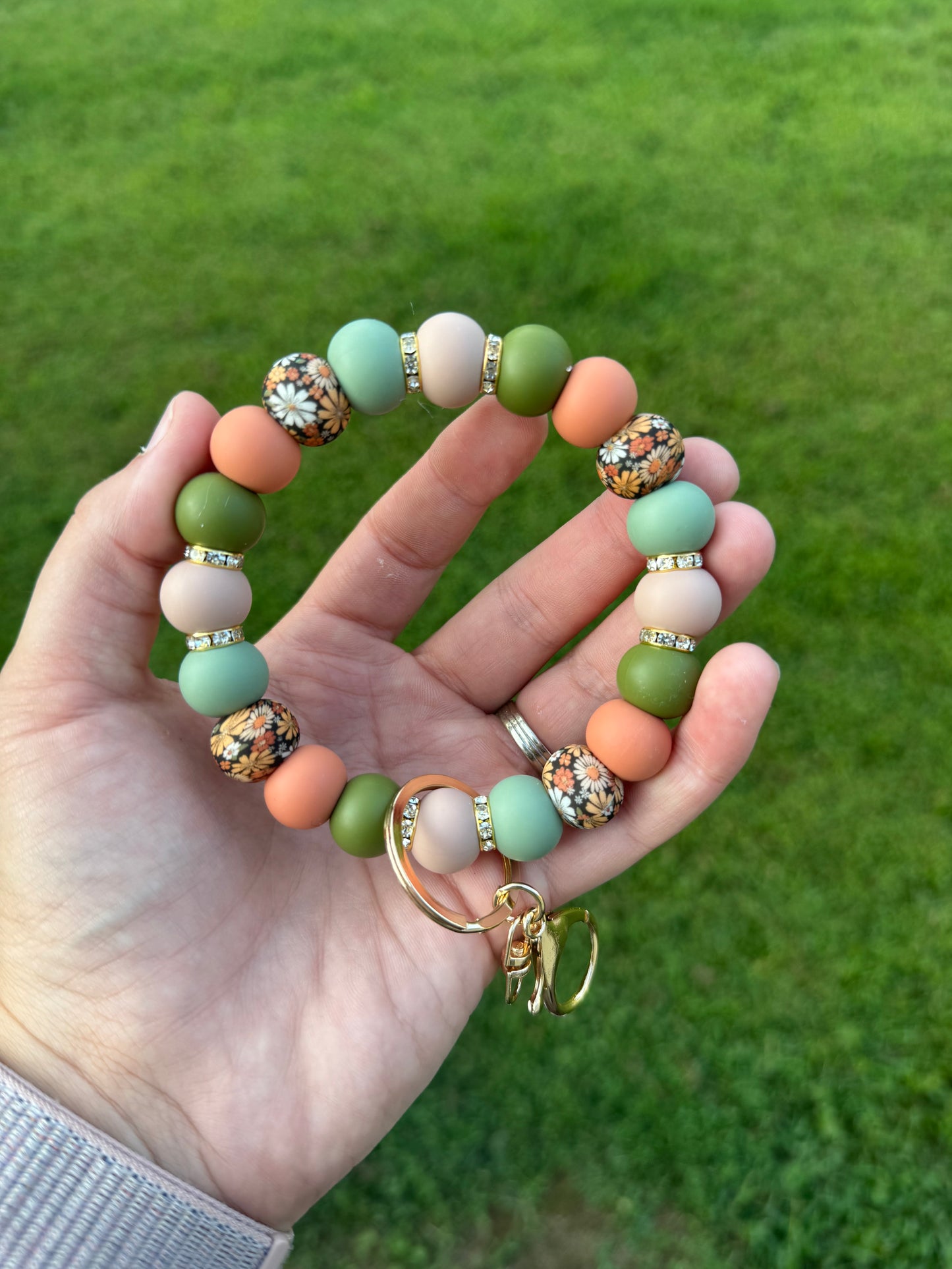 Fall floral Wristlet