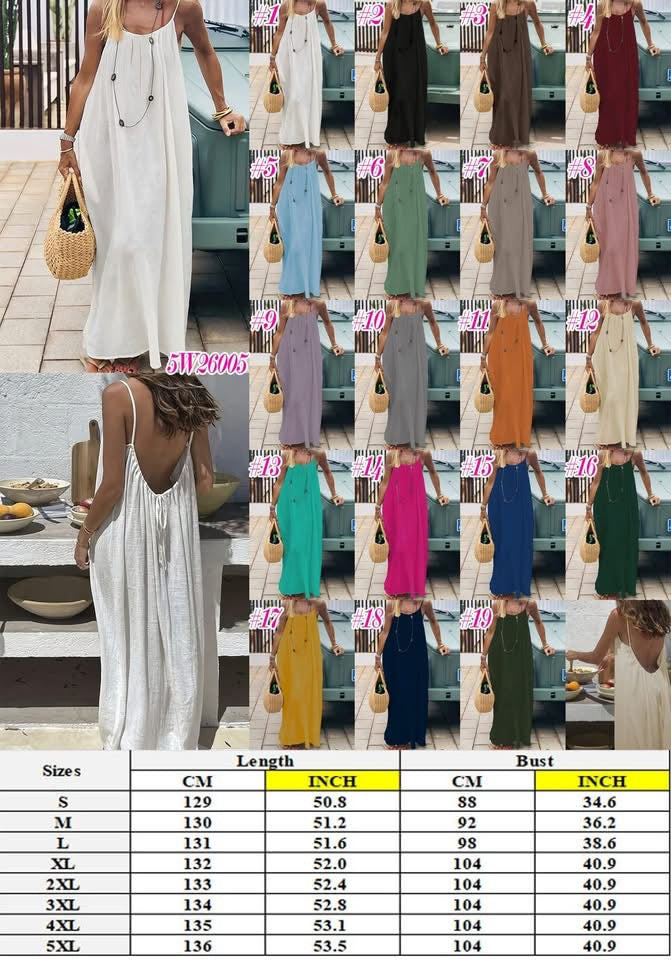 Deep Back Summer Dress