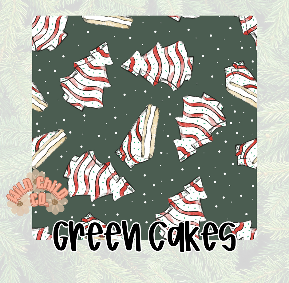 GREEN CAKES | COZY CLAUS | ADULT STYLES