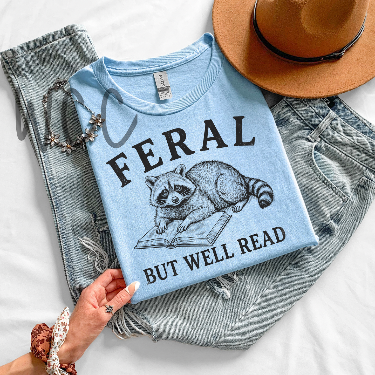 Feral but well read- leave shirt color in comments at checkout