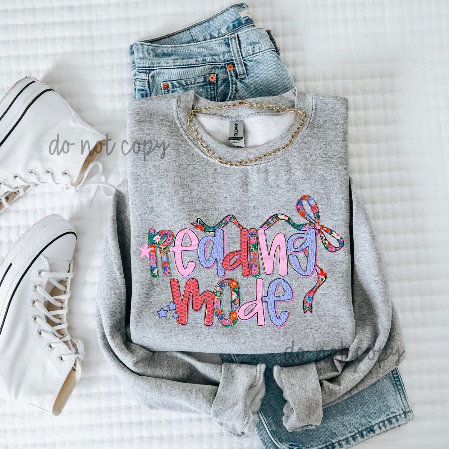 Reading Mode - leave shirt color in comments at checkout