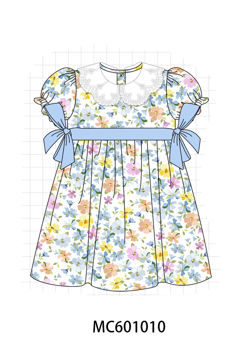 PO79 Blue floral print lace collection