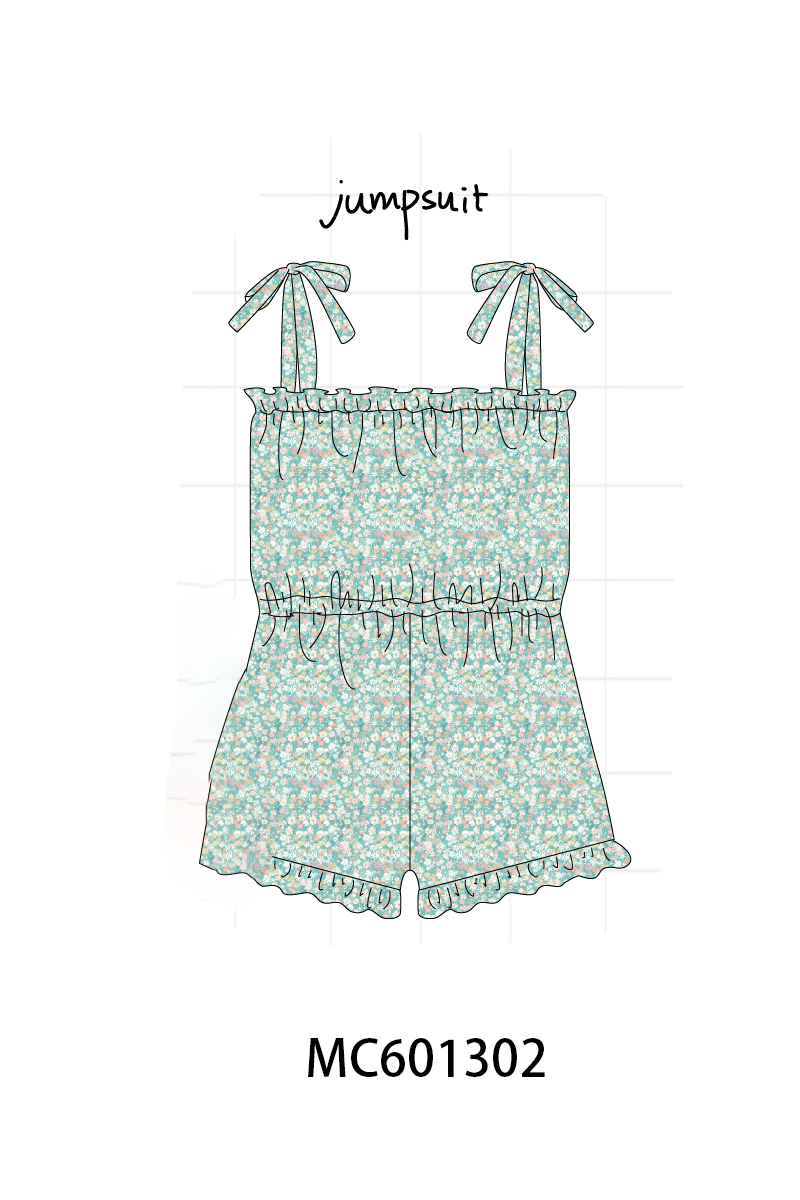 PO79 Green floral smocked collection