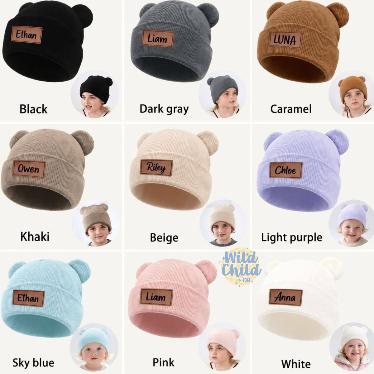 Teddy Bear Patch Beanie