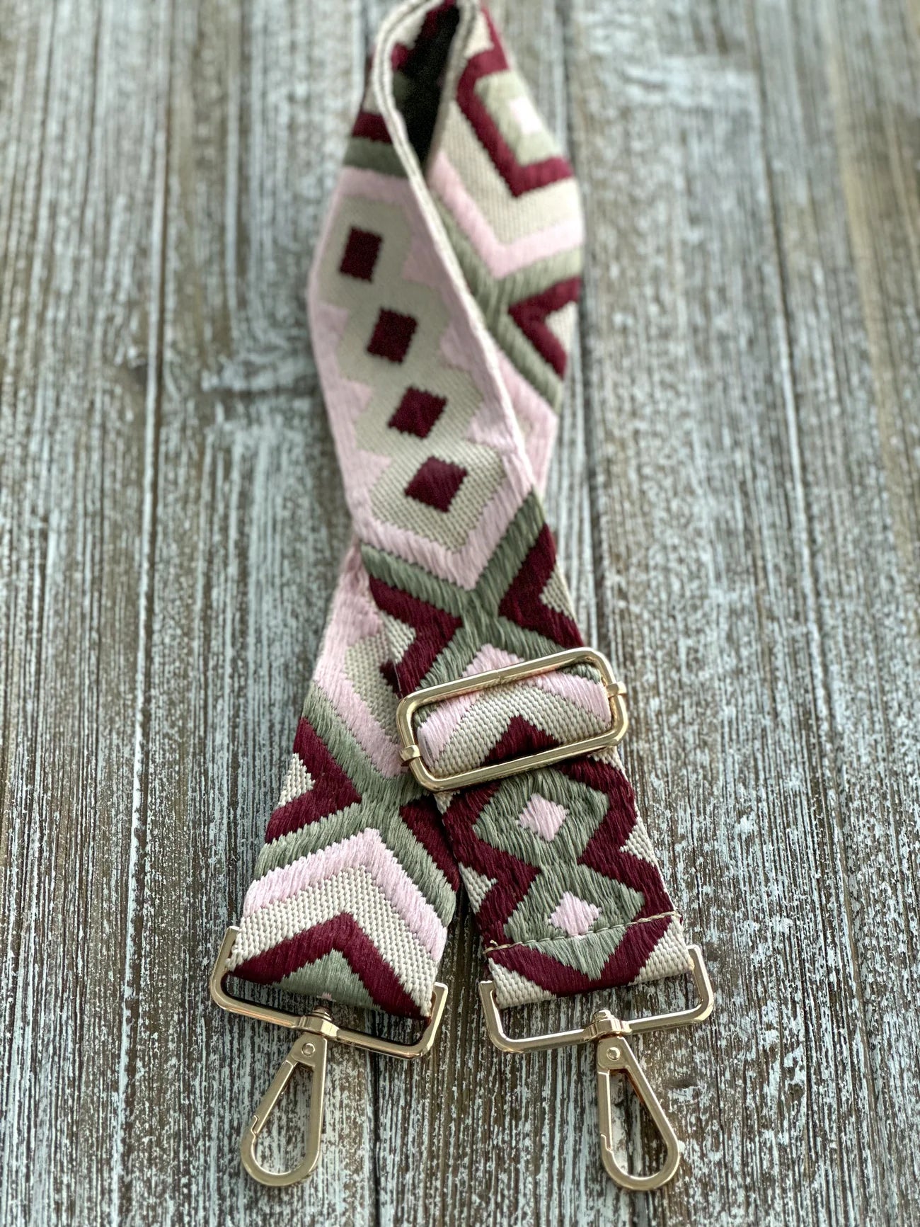 Mauve Diamond Bag Strap
