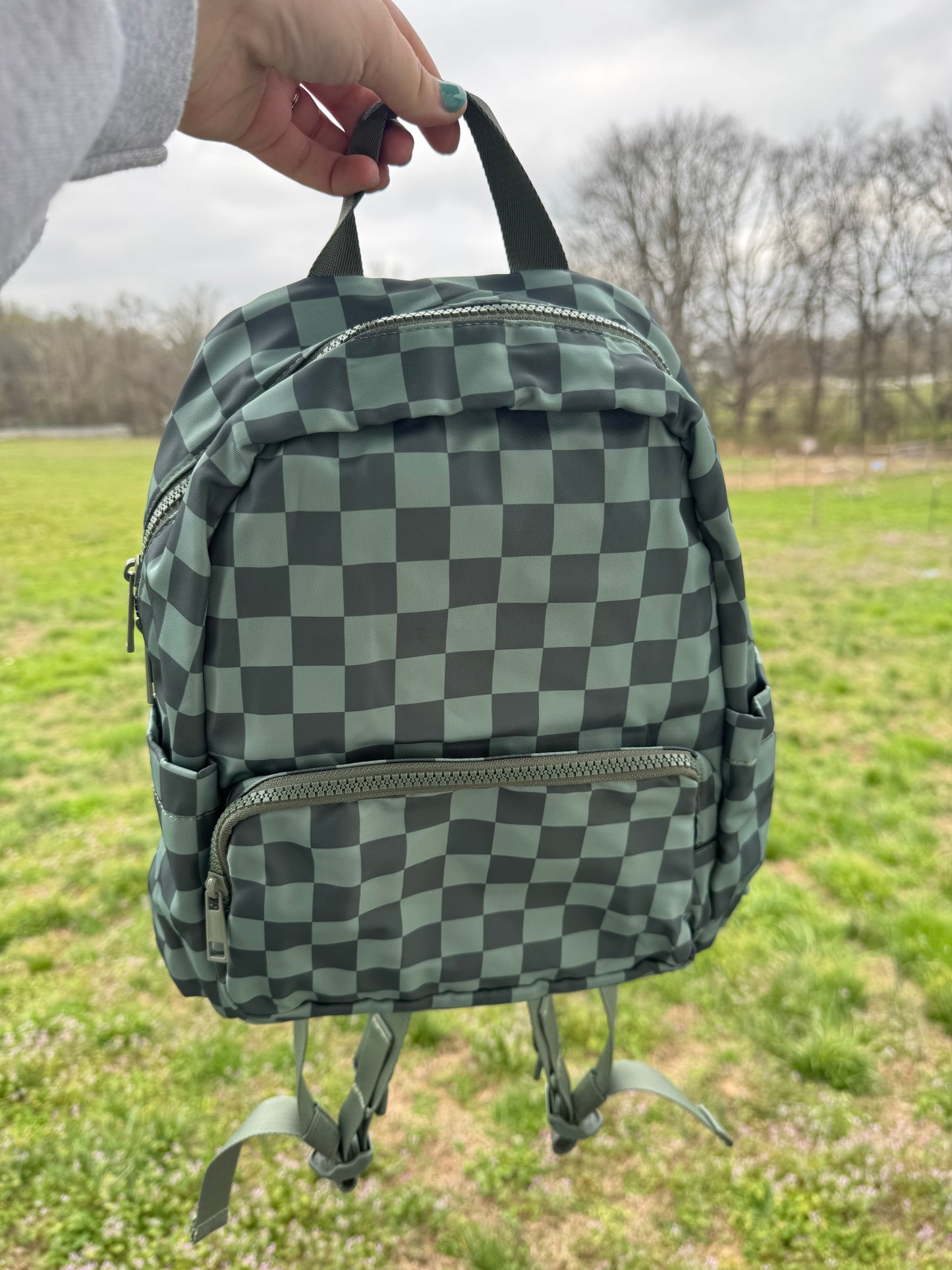 Checkered Backpack