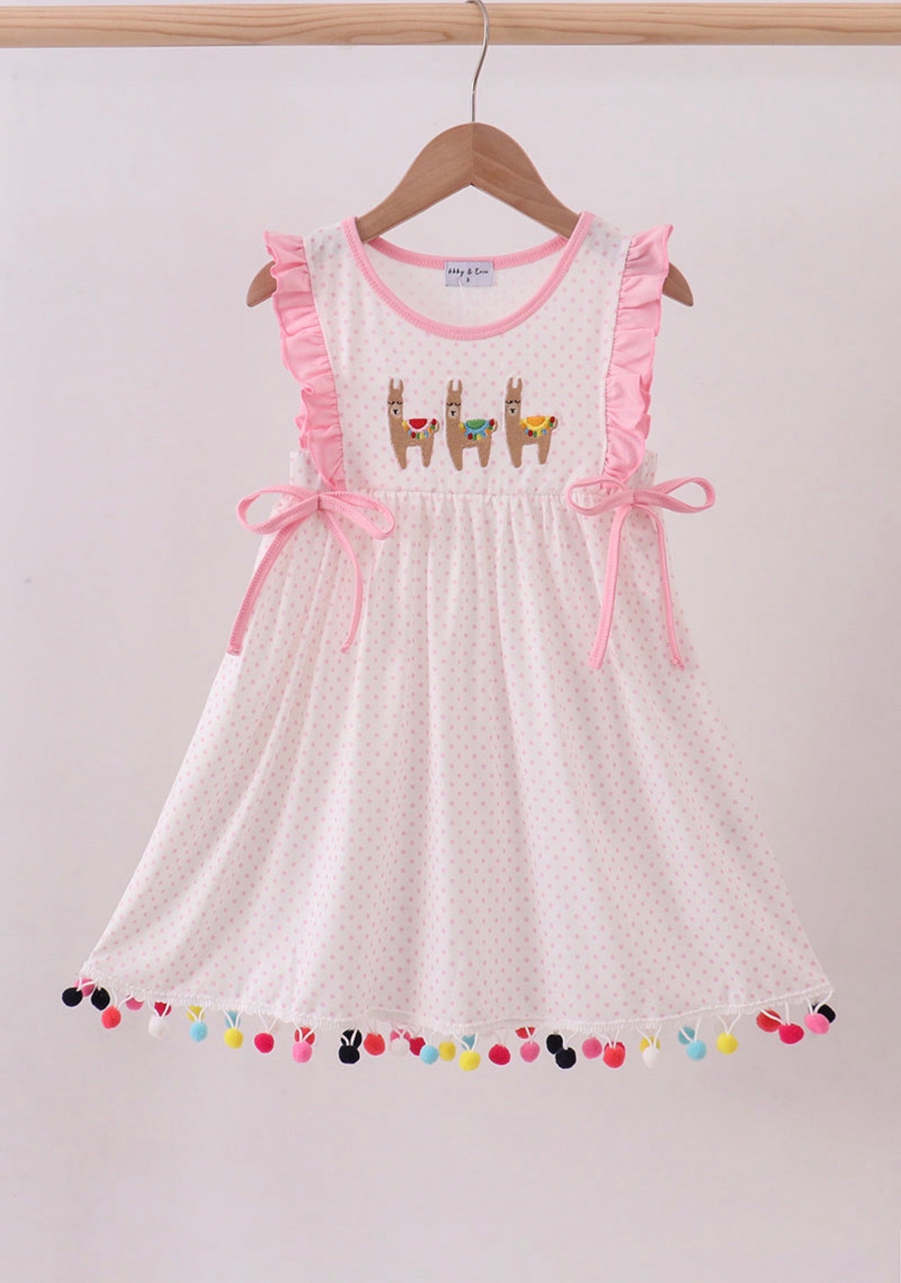 Pink Alpaca Embroider Dress