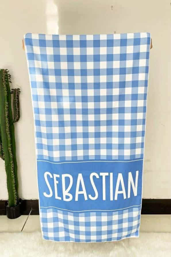 Gingham Beach Towel