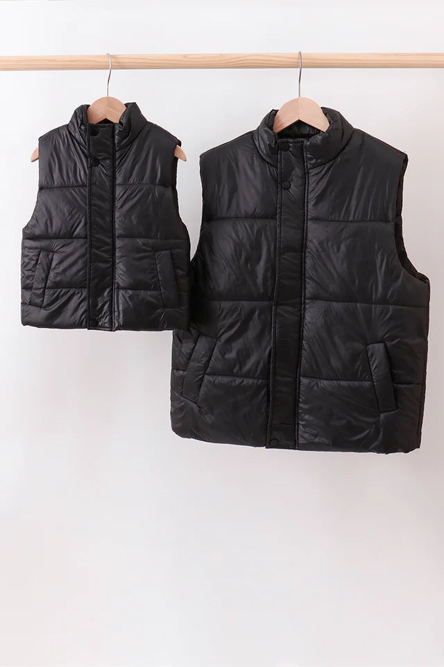 Mama & Mini Puffer Vest - Black