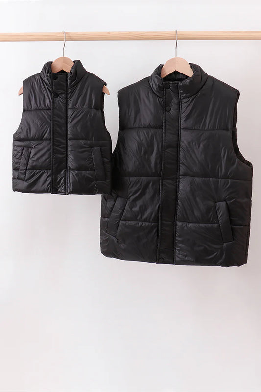 Mama & Mini Puffer Vest - Black