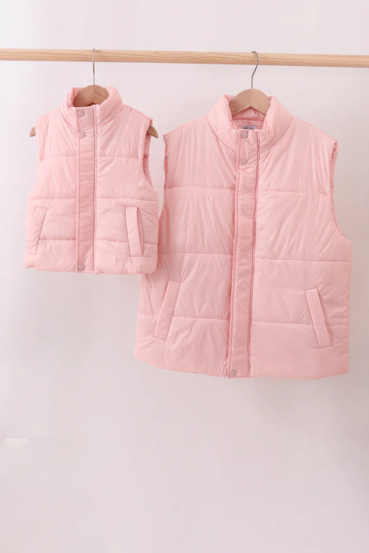 Mama & Mini Puffer Vest - Pink