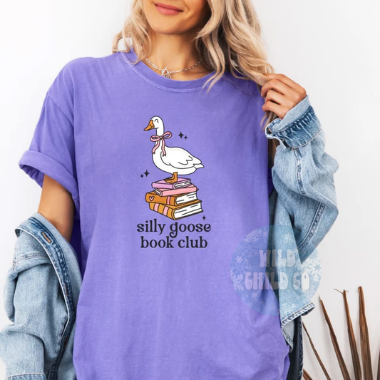 Silly Goose Book Club - leave shirt color in comments at checkout