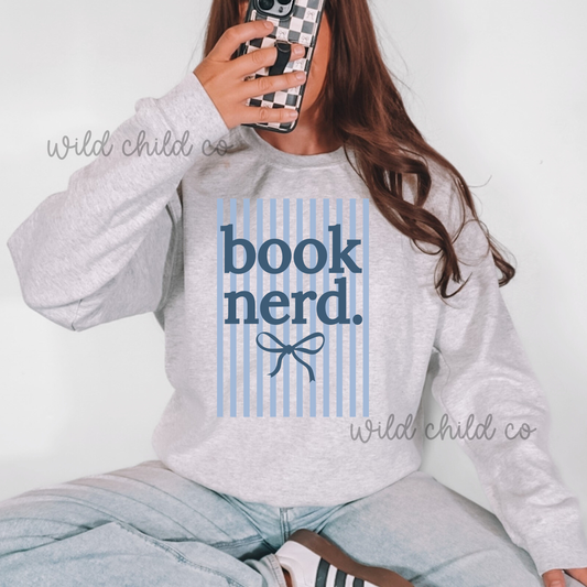 Book Nerd Blues   - leave shirt color in comments at checkout
