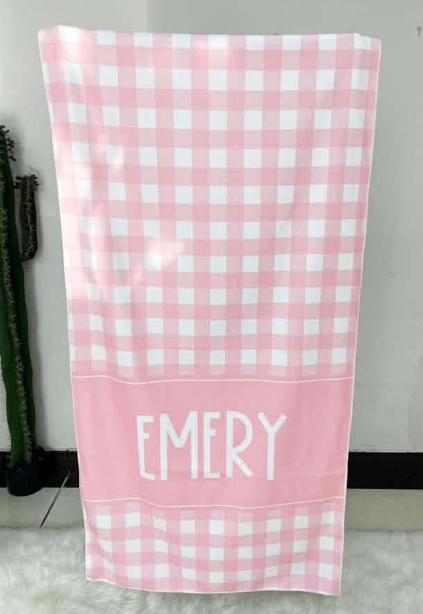 Gingham Beach Towel