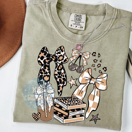Cheetah Books - leave shirt color in comments at checkout