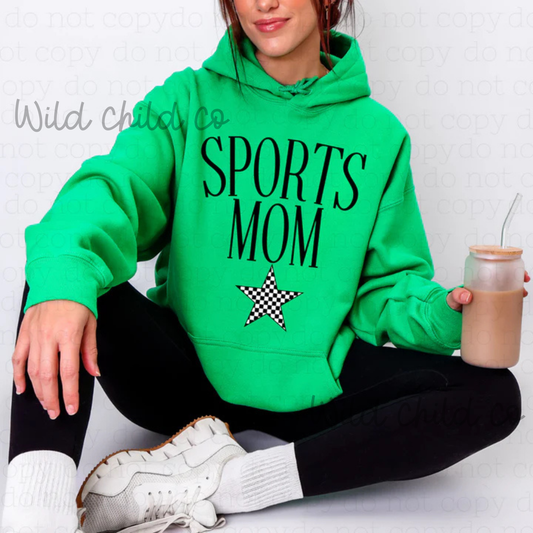 Sports Mom blk - leave shirt color in comments at checkout