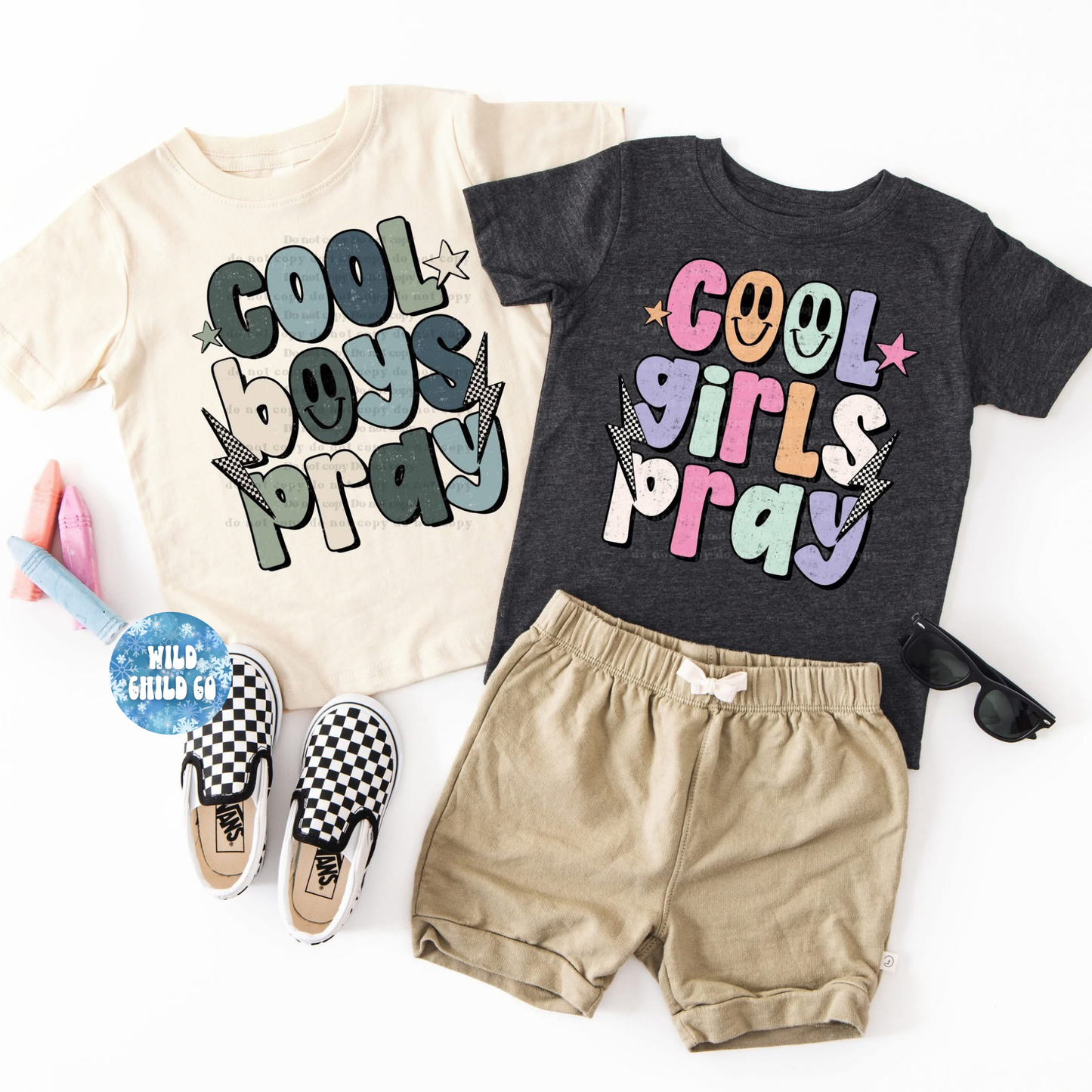 Cool Kids Pray - leave shirt color in comments at checkout
