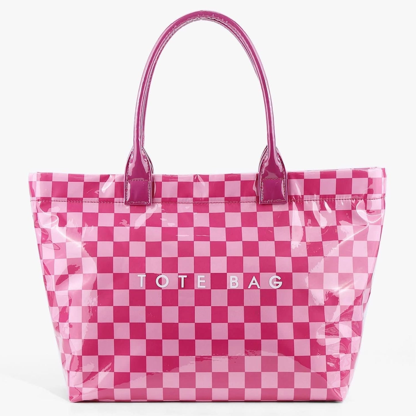 Checker PVC Tote Bags
