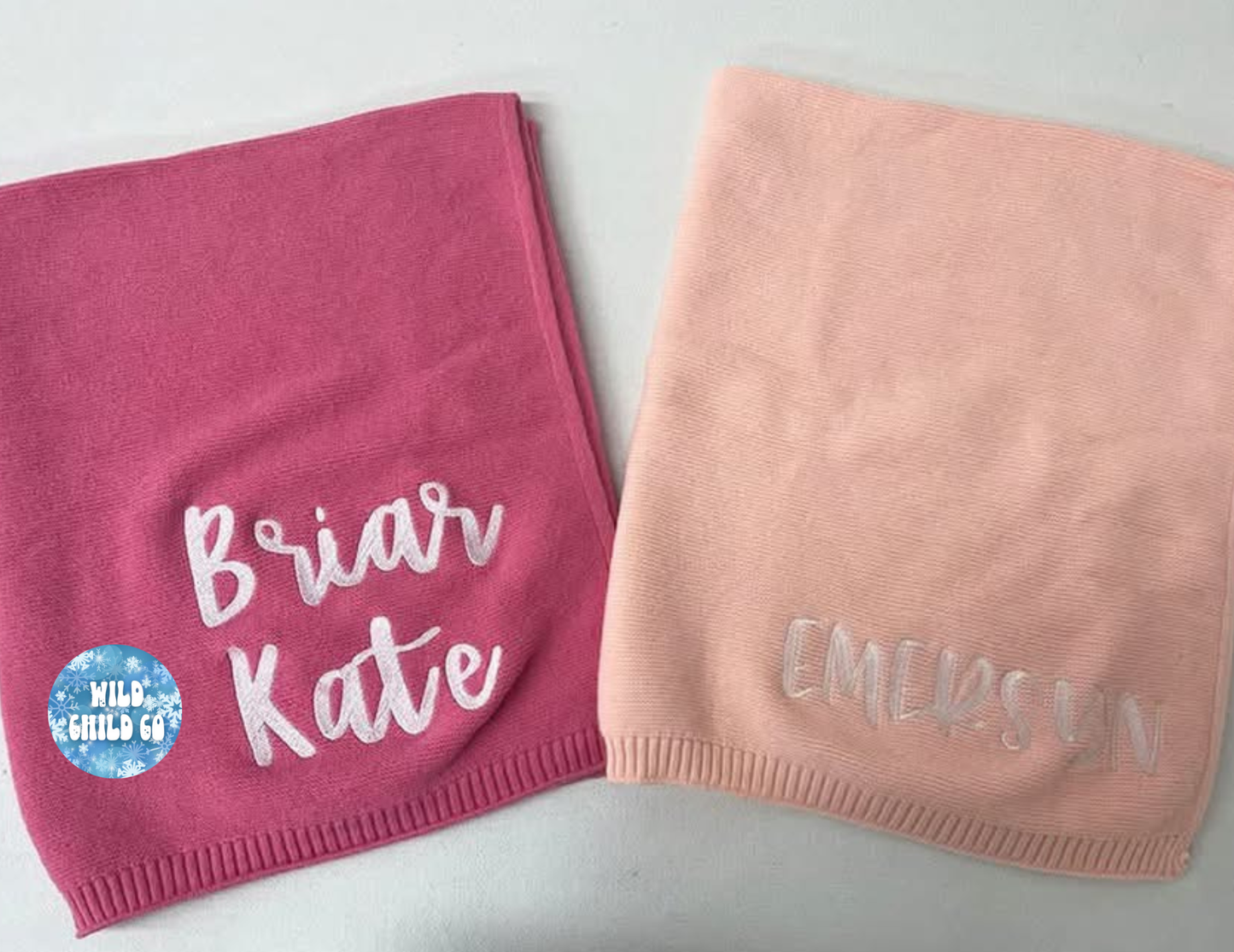 Custom Knit Embroidered Blanket
