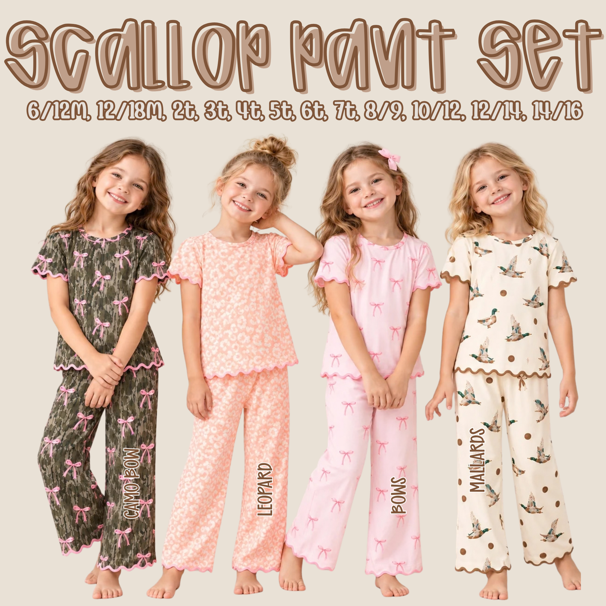 Scallop Print Set - CLOSES 10.10