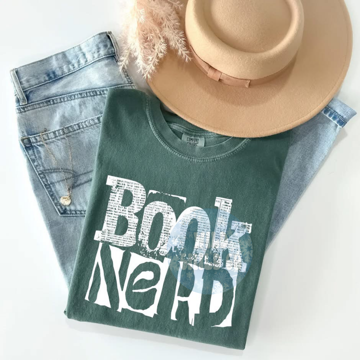 Book Nerd - leave shirt color in comments at checkout