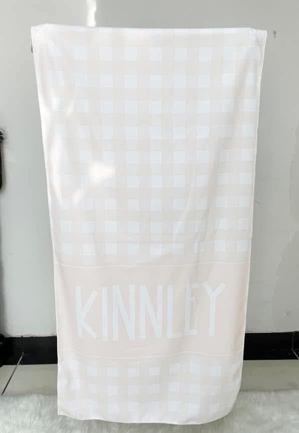 Gingham Beach Towel