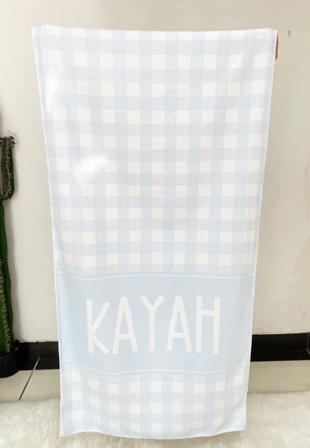 Gingham Beach Towel