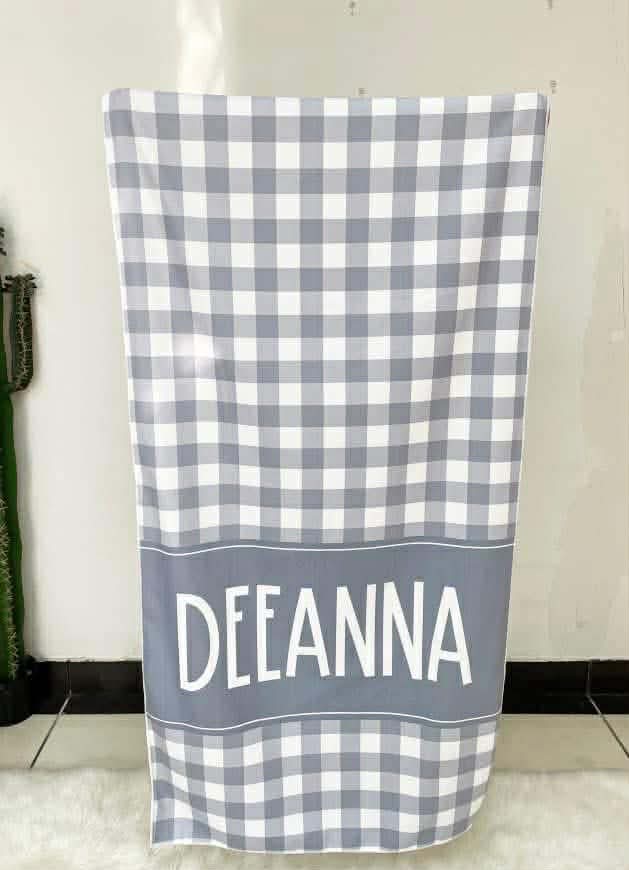 Gingham Beach Towel