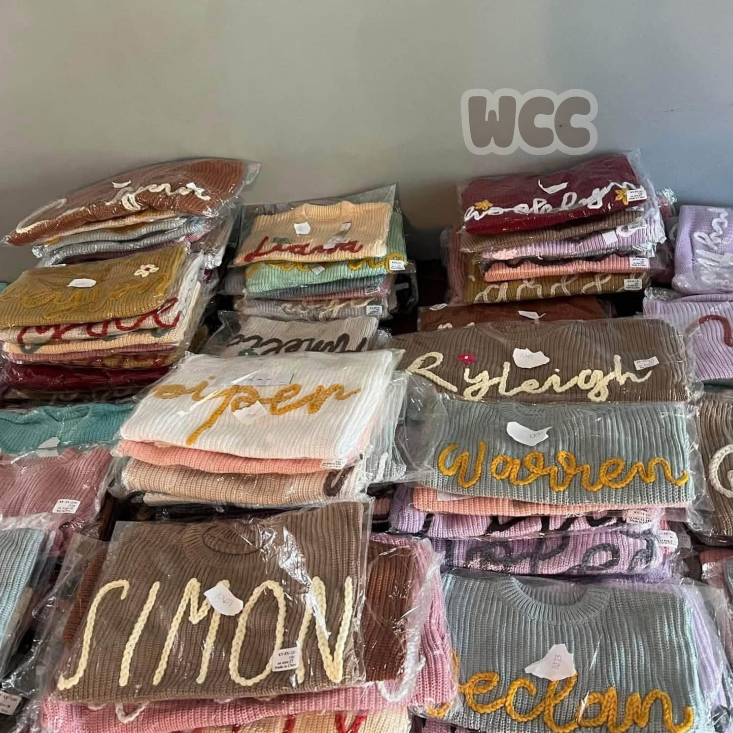 Hand Embroidered Name Sweater
