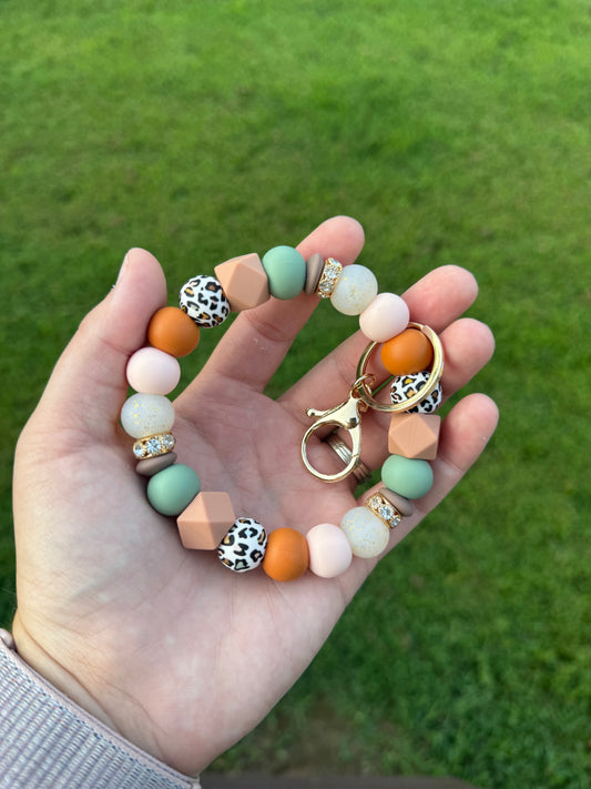 Fall Leopard Wristlet