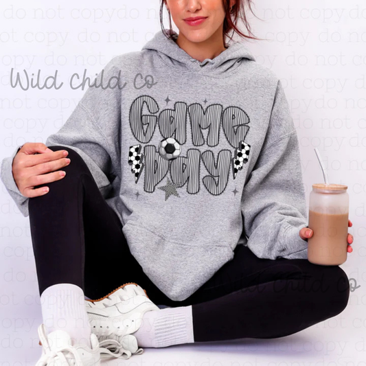 Grey Soccer Game Day - leave shirt color in comments at checkout