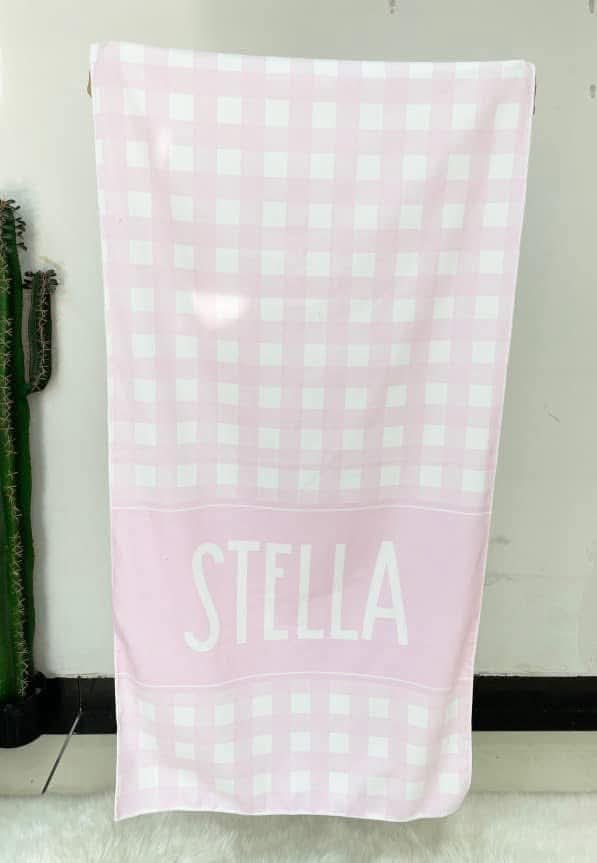 Gingham Beach Towel