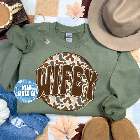 Wifey Camo - leave shirt color in comments at checkout