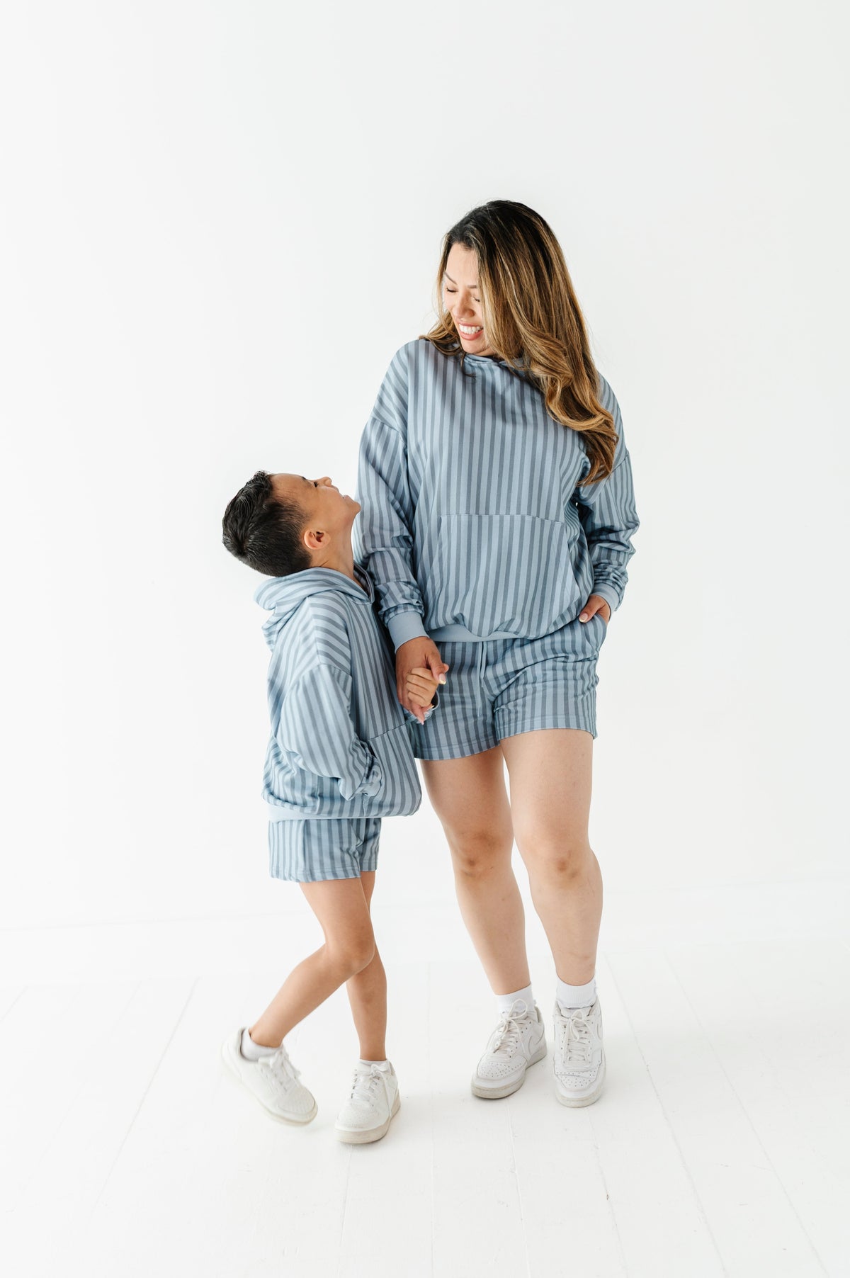Harbor Stripe Kids Hooded Sweatshirt