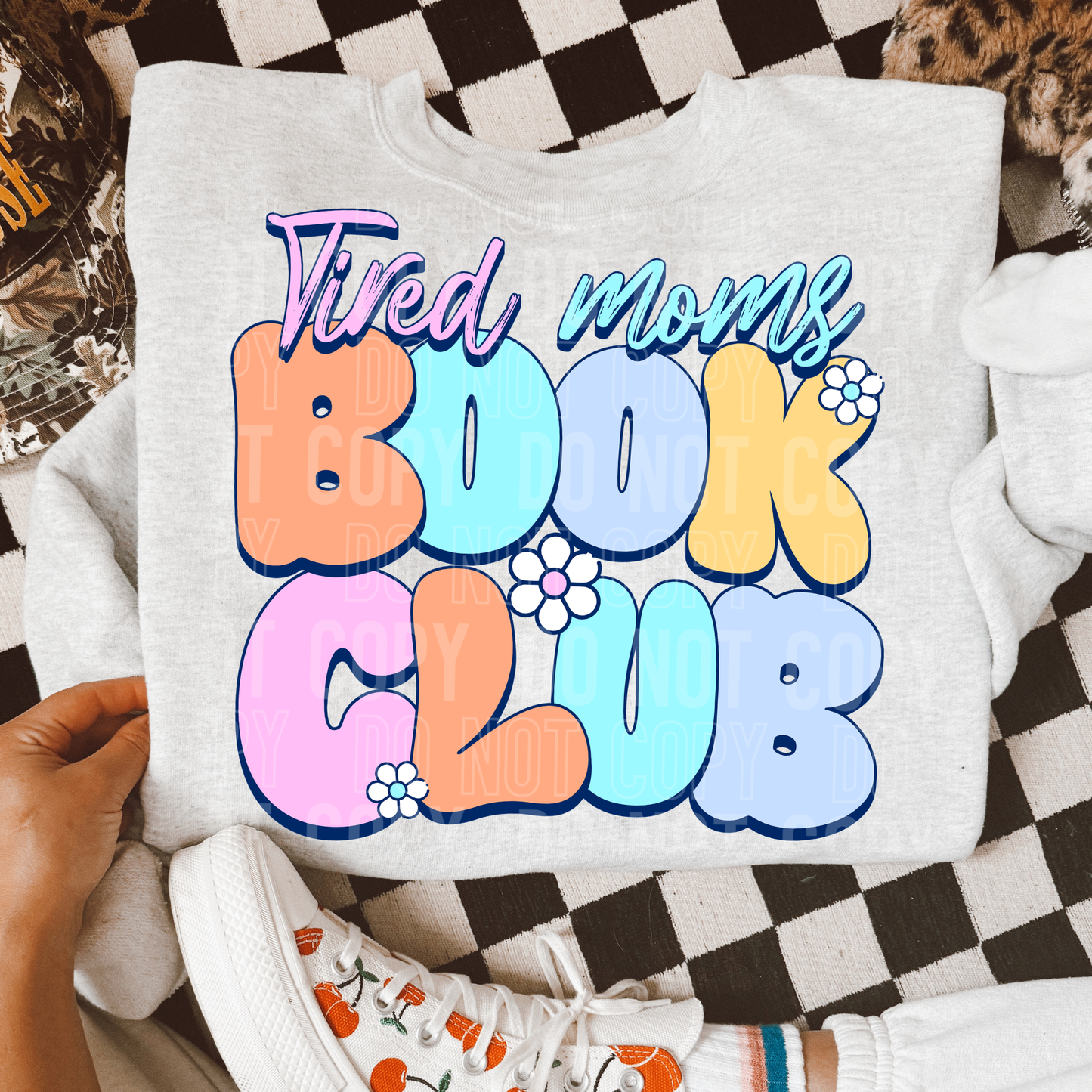 Tired Moms Book Club - leave shirt color in comments at checkout