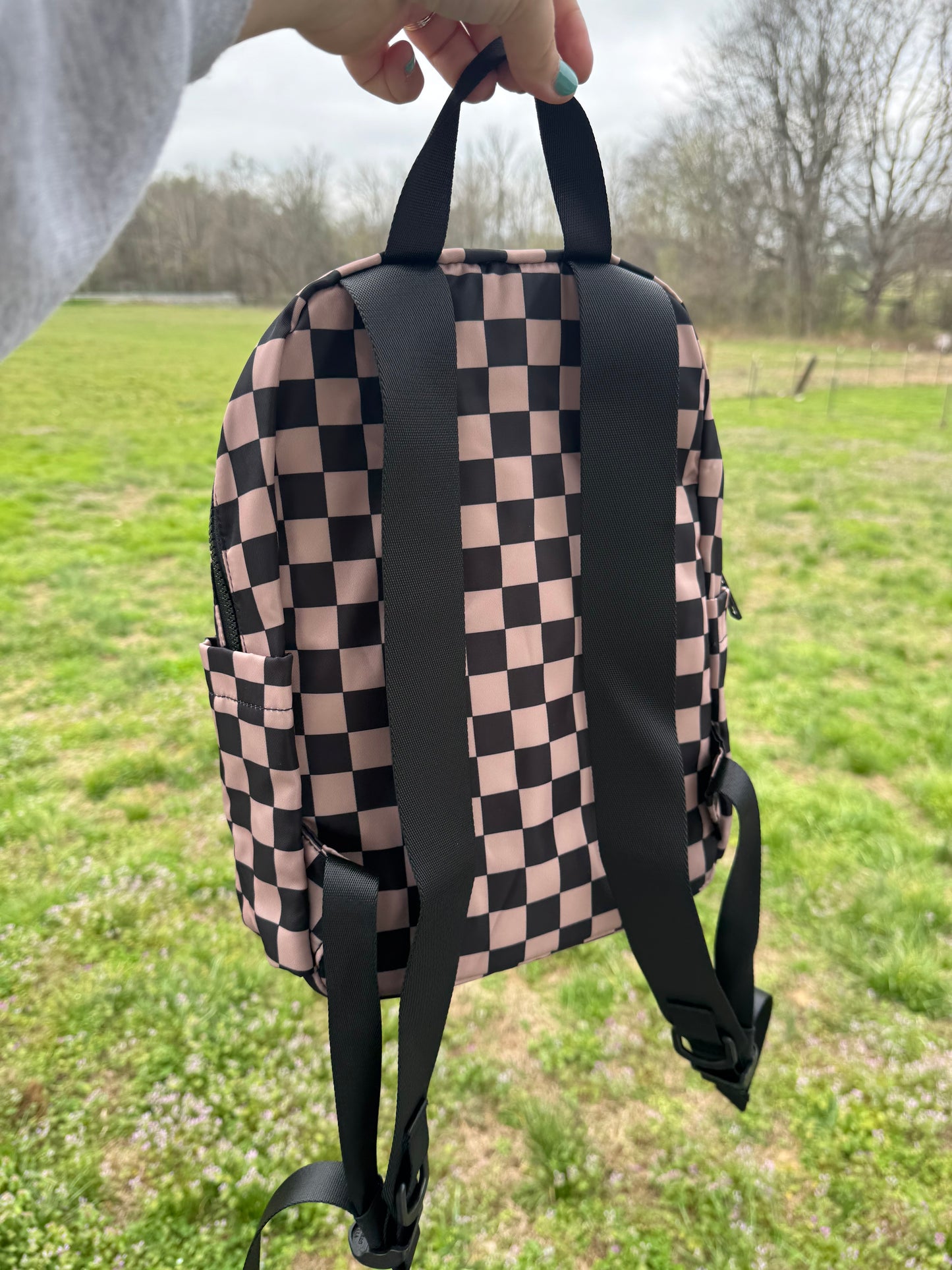 Checkered Backpack