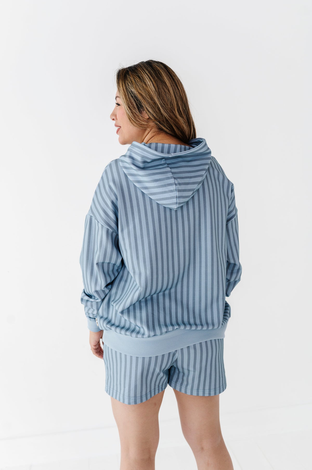 Harbor Stripe Adult Hooded Sweatshirt