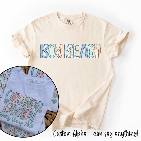 Boy Beach Custom Alpha Tee