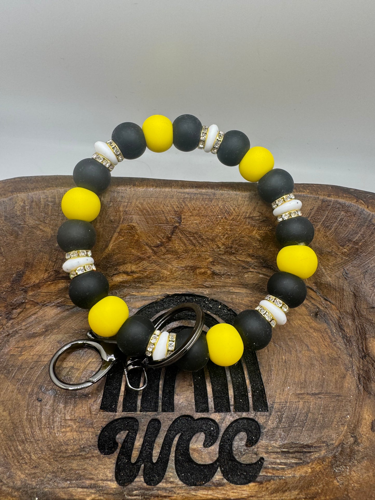 Black and Yellow Wristlet