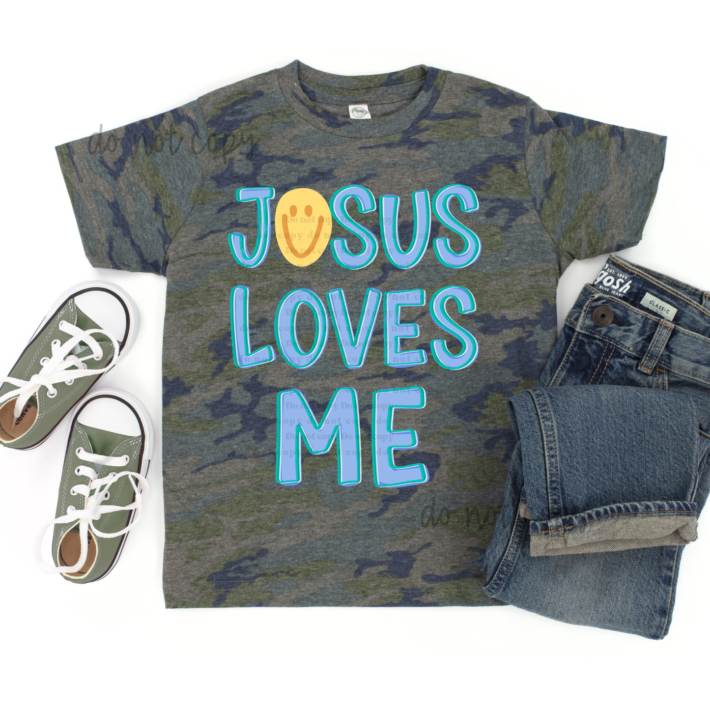Jesus loves me - blue
