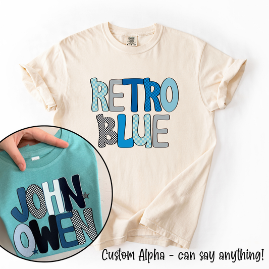 Retro Blue Custom Alpha Tee