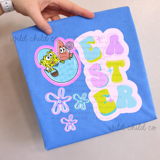 Sponge Easter'- leave shirt color in comments at checkout