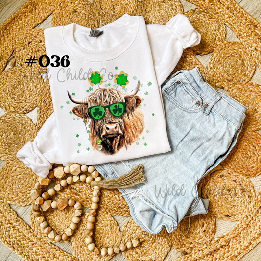 Clover Cow - leave shirt color in comments at checkout