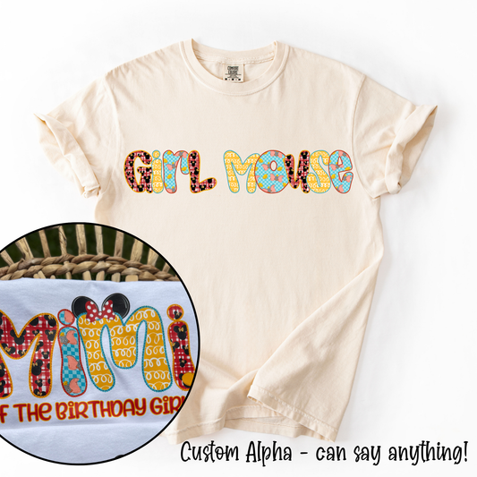 Girl Mouse Custom Alpha Tee