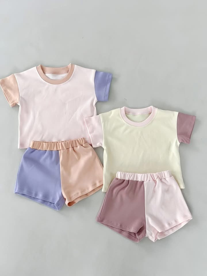 Color Block Short Sets