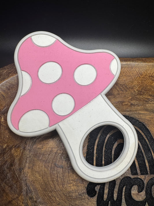 Pink Mushroom Teether