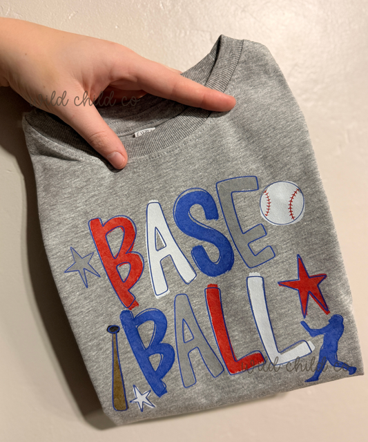 Baseball - leave shirt color in comments at checkout