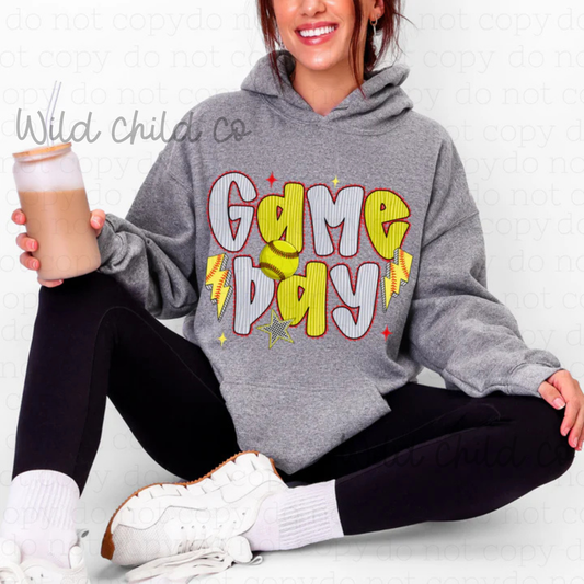 GameDay Softball Stripes - leave shirt color in comments at checkout